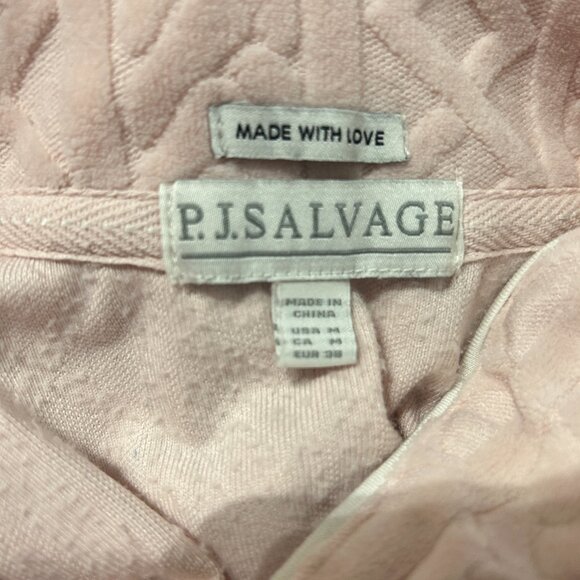 PJ Salvage Women's Pink Verry Terry Velvet Pajama Set Plush Cozy Loungewear M - Picture 8 of 9